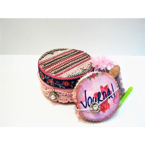 Handcrafted Keepsake Trinket Box for Jewelry Mementos Desk Items Mini Journal - Picture 1 of 9